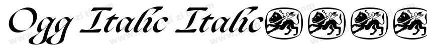Ogg Italic Italic字体转换
